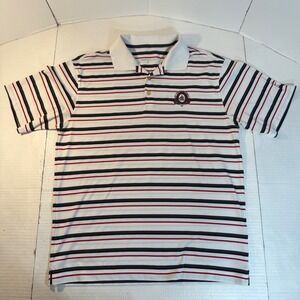 Nike Golf Dri-Fit Polo Shirt Men's M Atlanta Athletic Club Striped Athleisure‎